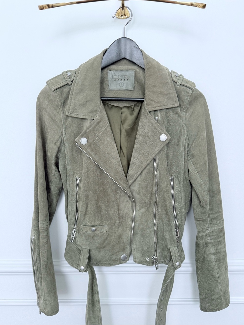 BLANKNYC Sage Moto Suede Jacket - S